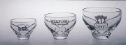 Modern minimalist cut Crystal bowls